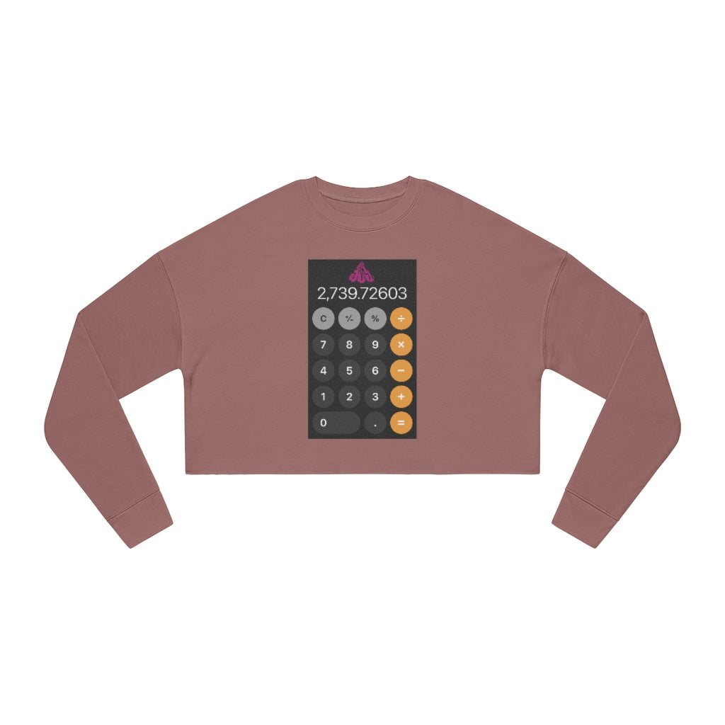 Women's “Calculator” Cropped Sweatshirt