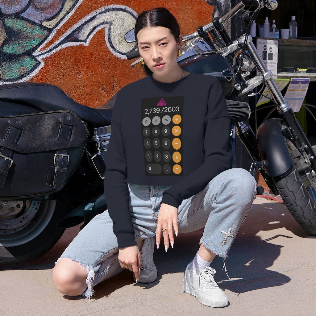 Women's “Calculator” Cropped Sweatshirt