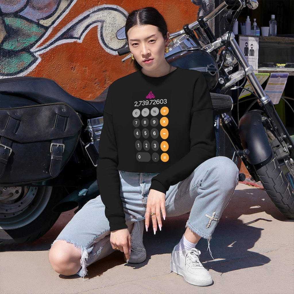 Women's “Calculator” Cropped Sweatshirt