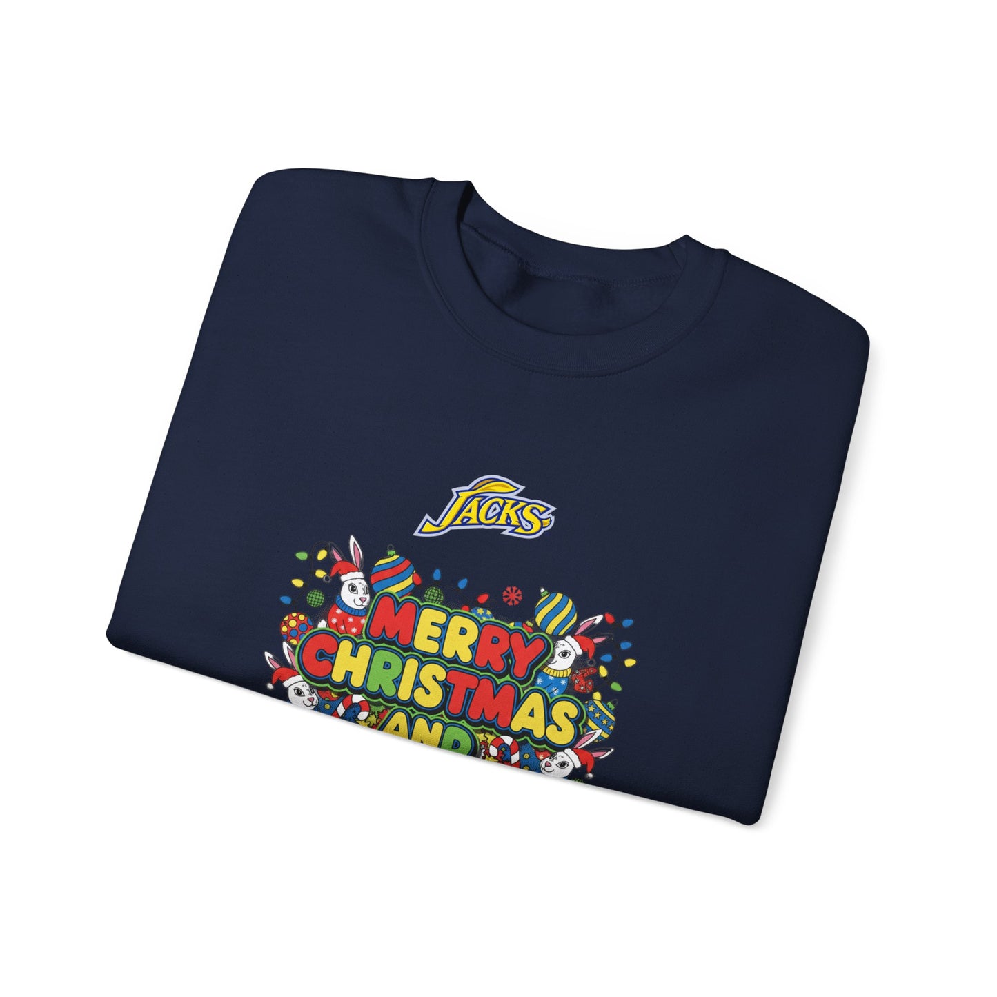Ophishal Brand Merry Christmas and Party On, Ugly Christmas Party Sweatshirt | Festive Gag Sweater