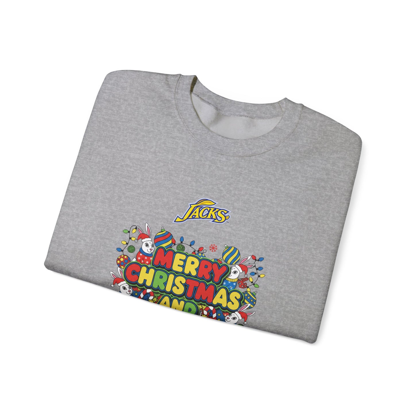 Ophishal Brand Merry Christmas and Party On, Ugly Christmas Party Sweatshirt | Festive Gag Sweater