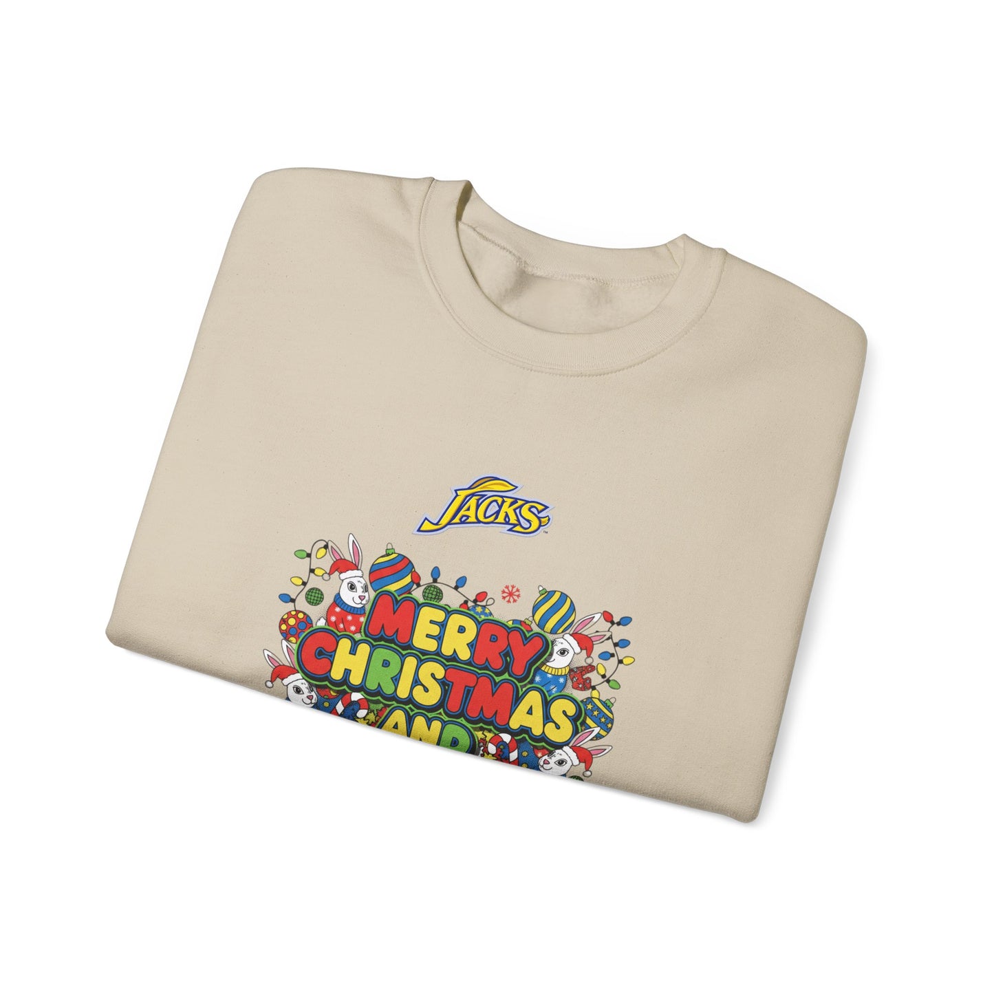 Ophishal Brand Merry Christmas and Party On, Ugly Christmas Party Sweatshirt | Festive Gag Sweater