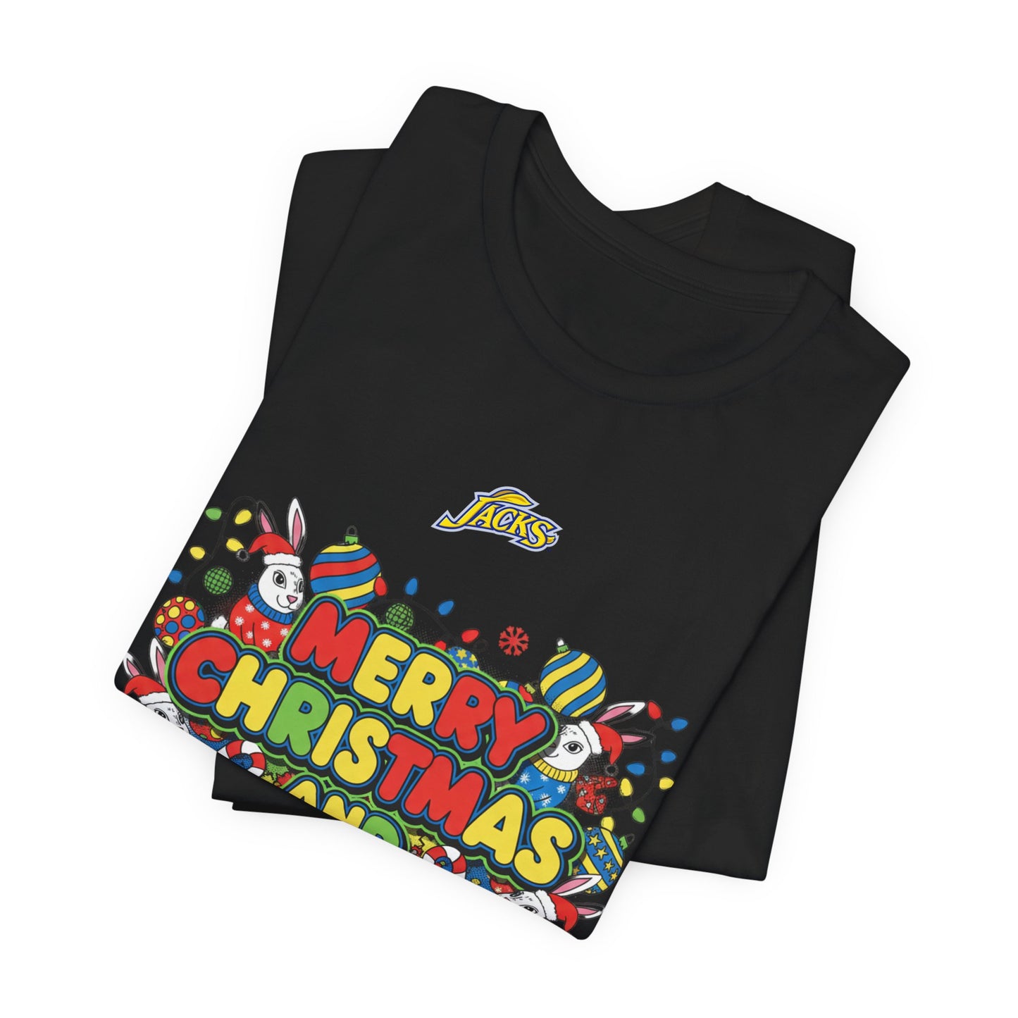 Ophishal Brand Merry Christmas and Party On Tee | ugly Christmas sweater, festive gag sweater