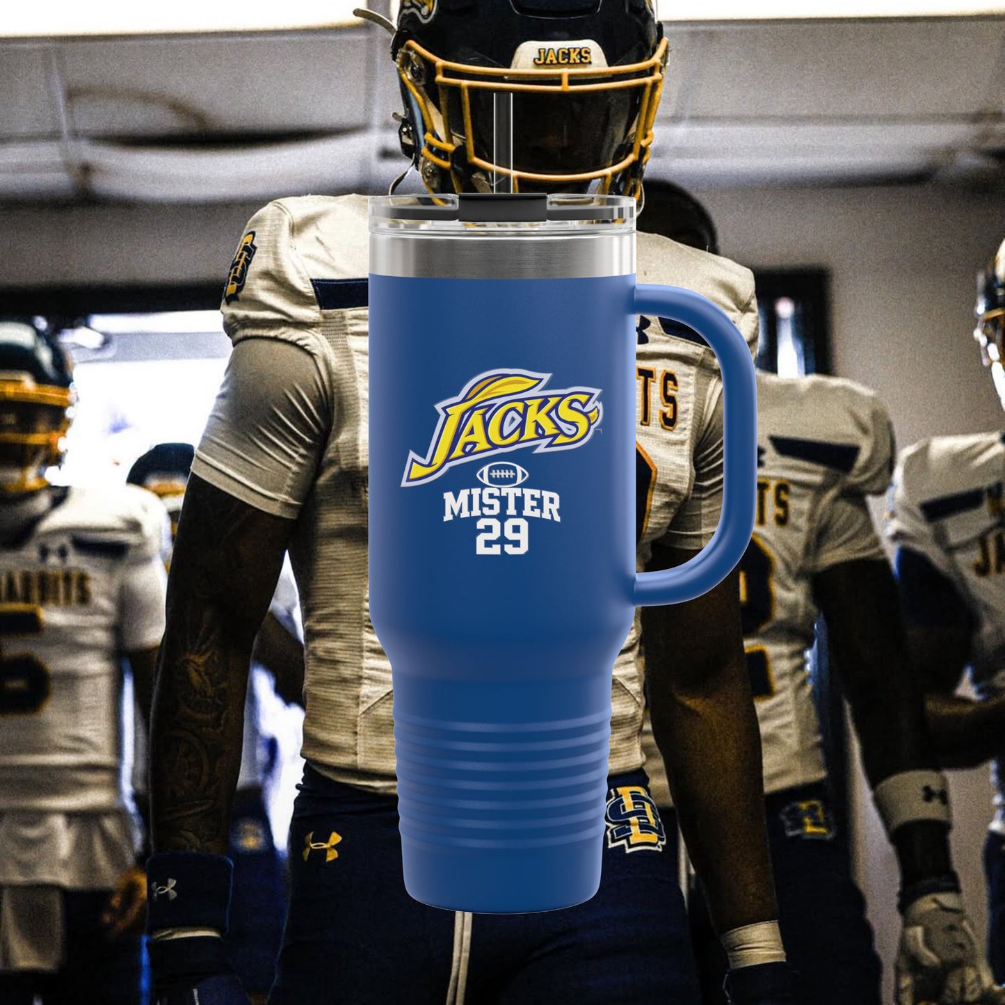 Ophishal Brand 40oz Insulated Travel Mug - Jacks 'Mister 29' Team Logo Thermal Tumbler