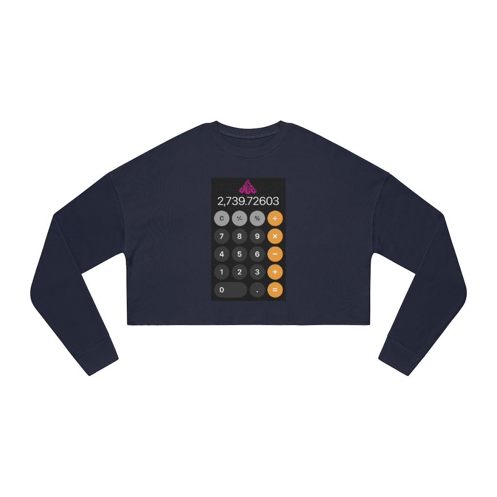 Women's “Calculator” Cropped Sweatshirt