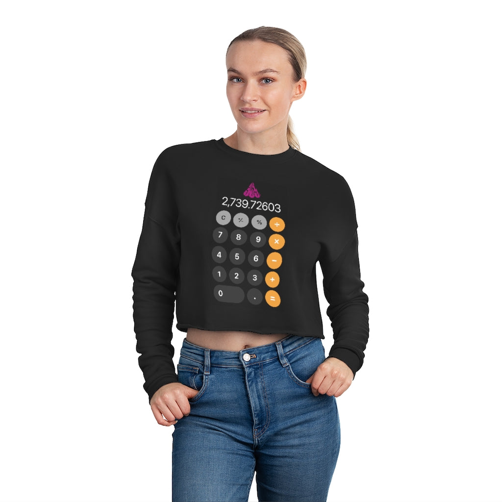 Women's “Calculator” Cropped Sweatshirt