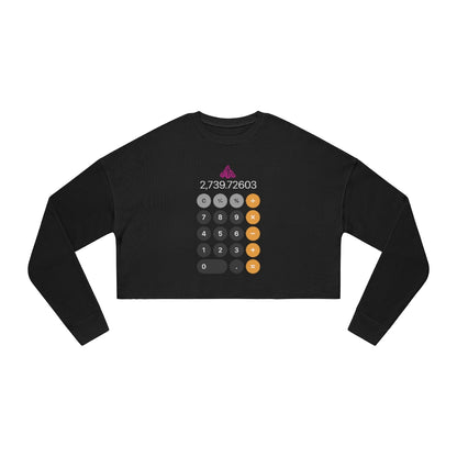 Women's “Calculator” Cropped Sweatshirt