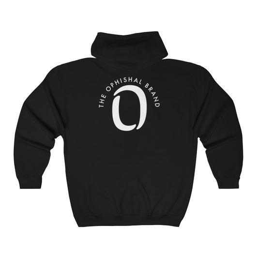 Ophishal Brand x Full Zip Hooded Sweatshirt