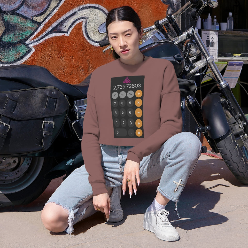 Women's “Calculator” Cropped Sweatshirt